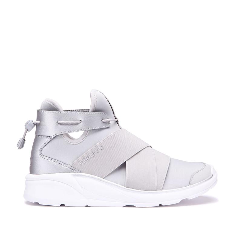 Supra ANEVAY Laufschuhe Damen Weiß / Silber Sale XYJRZ1593